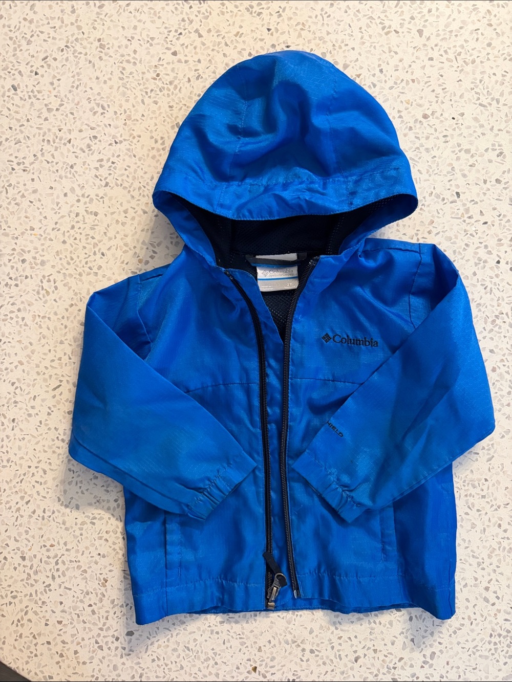 Columbia Royal Blue Kids Hooded Shell Jacket